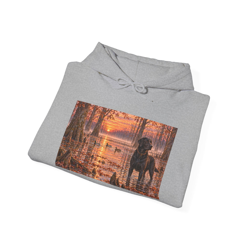 Hoodie — Autumn Sunset Moose Lake Graphic Pullover