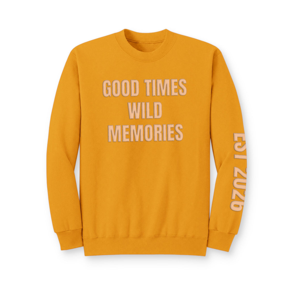 Personalized Hunting Mama Sweatshirt, Good Times Wild Memories, Hunter Orange Puff Sweatshirt, Custom Hunting Mom Gift