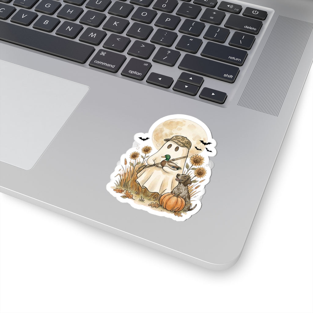 Duck Hunting Ghost Sticker | Spooky Hunting, Fall Pumpkin Sticker