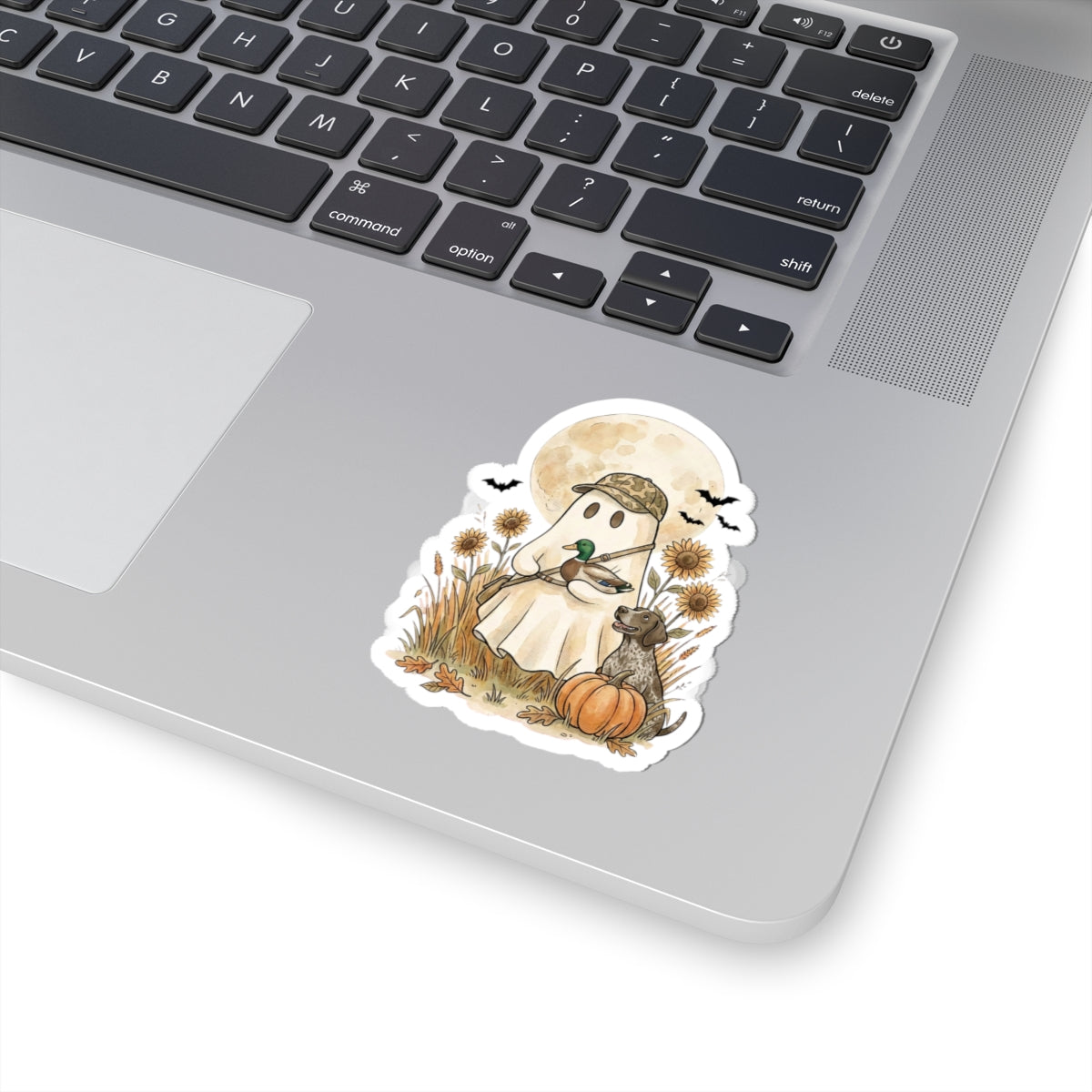 Duck Hunting Ghost Sticker | Spooky Hunting, Fall Pumpkin Sticker