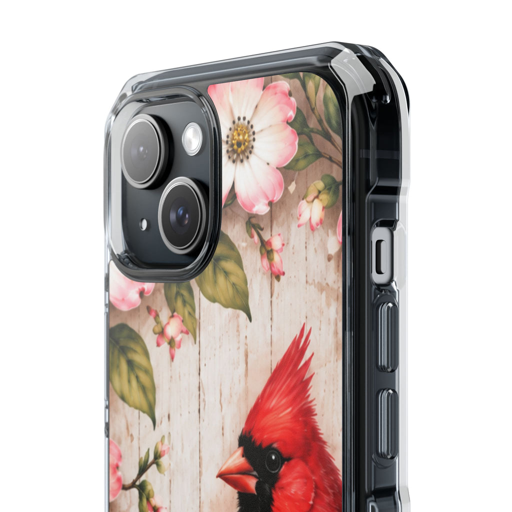 Clear Magnetic Phone Case Cardinal Scene