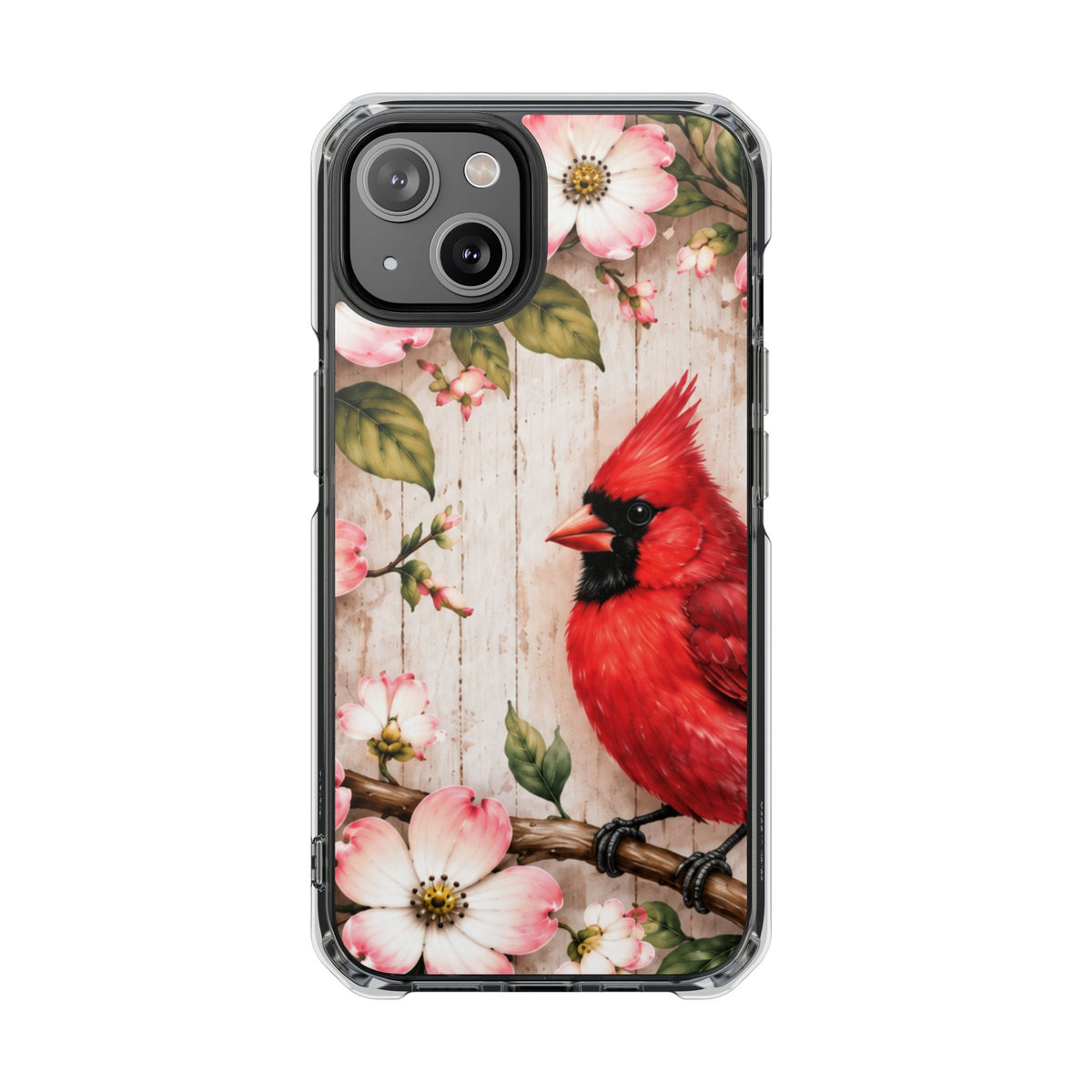 Clear Magnetic Phone Case Cardinal Scene