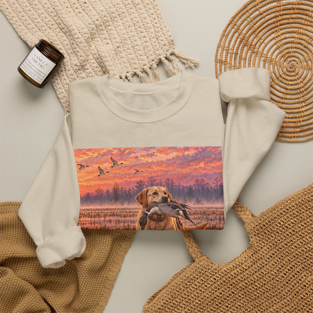 Golden Retriever Sunset Crewneck Sweatshirt