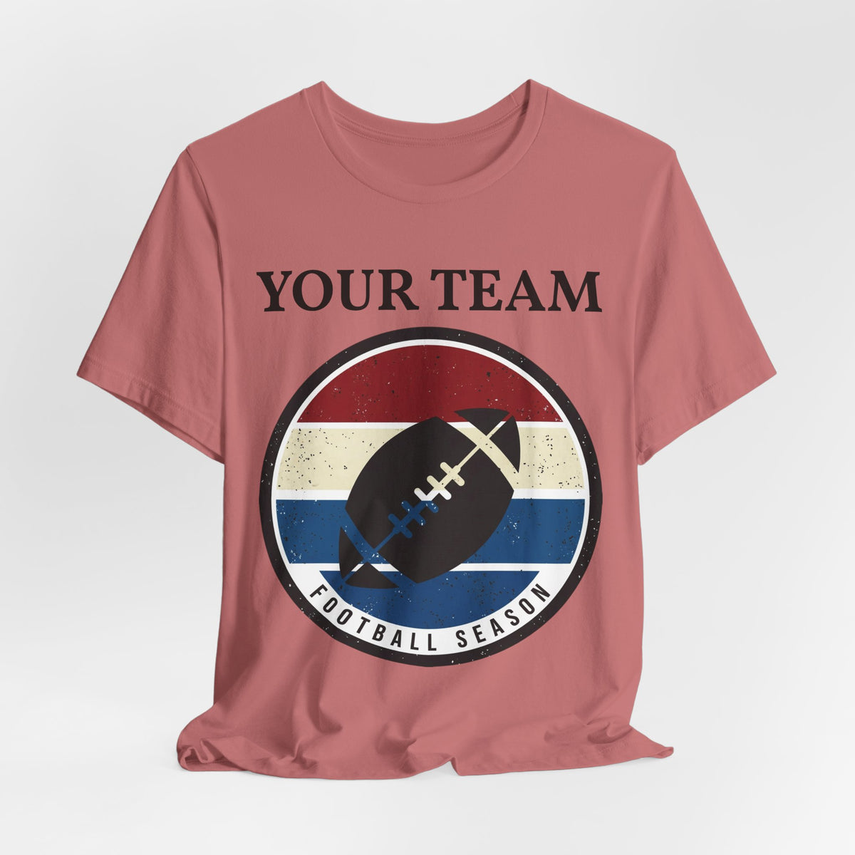 Retro Football Season Tee | Vintage Stripes Grunge Football Shirt