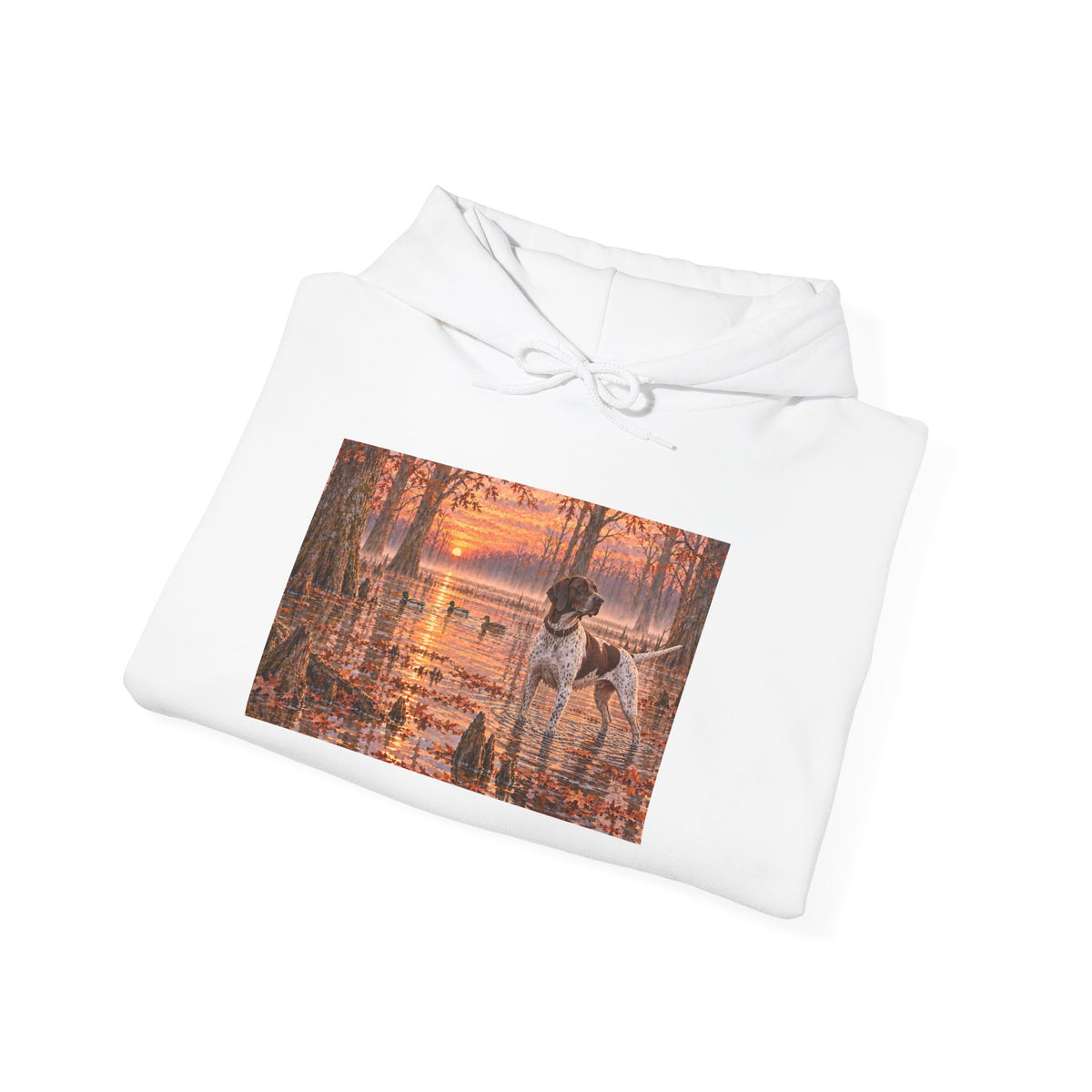 Autumn Retriever Hoodie — Dog Sunset Forest Hooded Sweatshirt