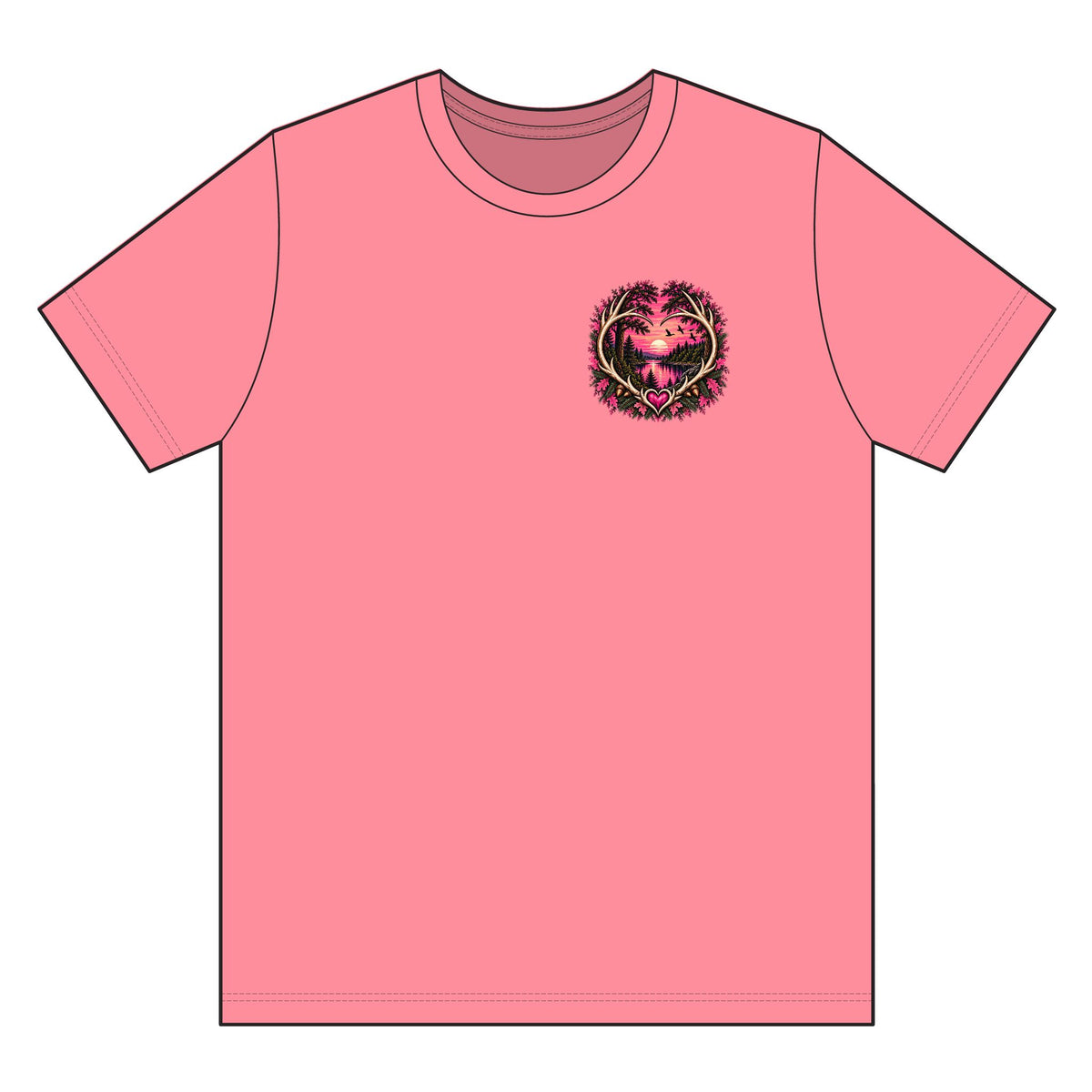 Deer Hunting Pink Shirt, Deer Hunting T-Shirt, Deer Hunter Gift, Deer Season Shirt, Hunting Camp Shirt, Pink Safety Shirt