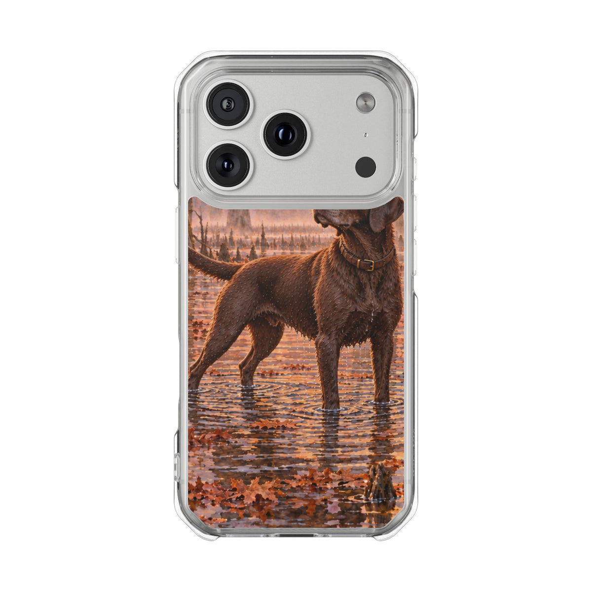 Clear Magnetic Phone Case — Swamp Chocolate Lab