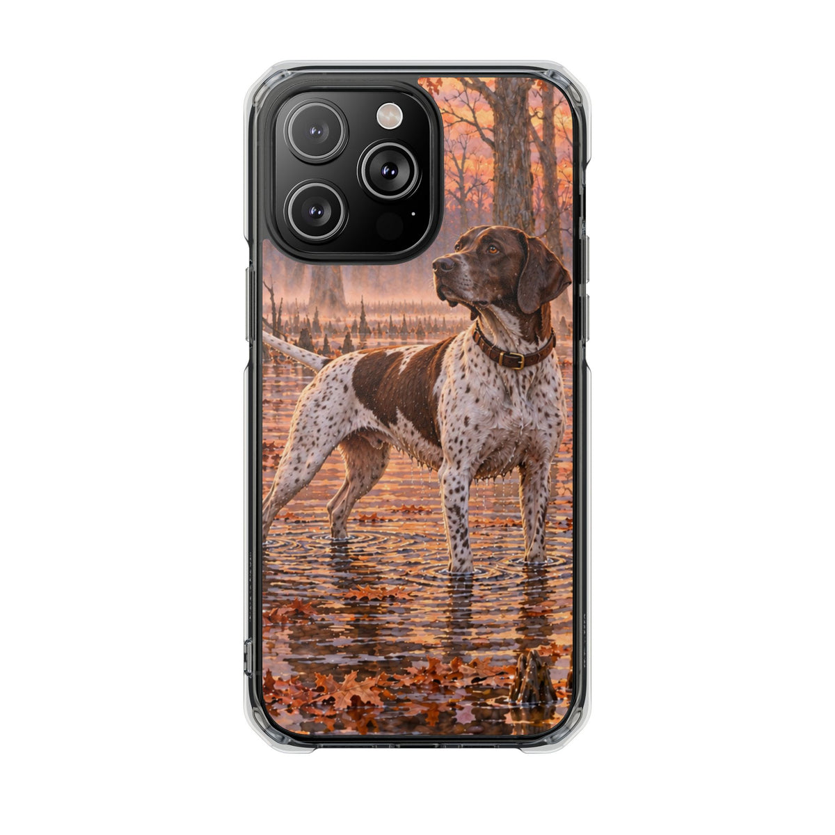 Clear Magnetic Phone Case — Pointer Bird Dog Swamp
