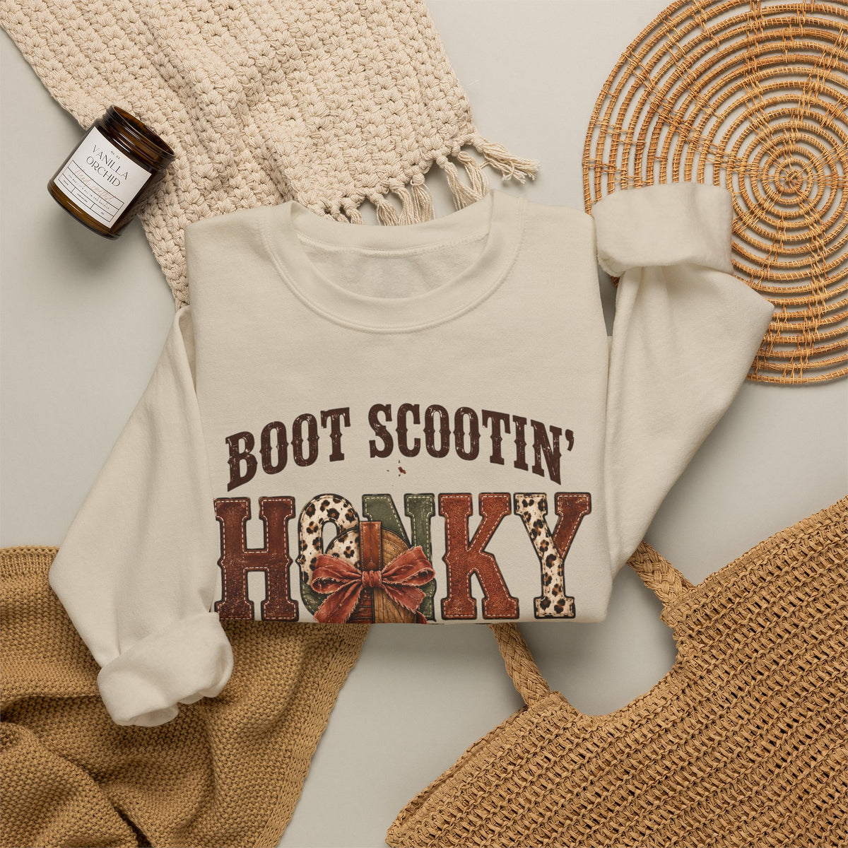 Boot Scootin' Cowboy Boot Sweatshirt | Country Western Graphic