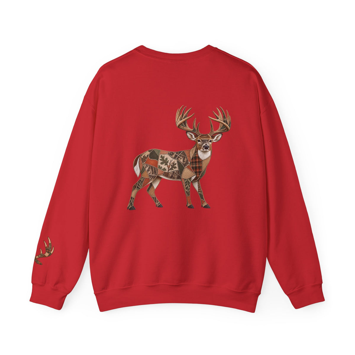 Faux Patchwork Whitetail Deer Shirt, Buck Hunting Tee, Rustic Deer Hunter Gift