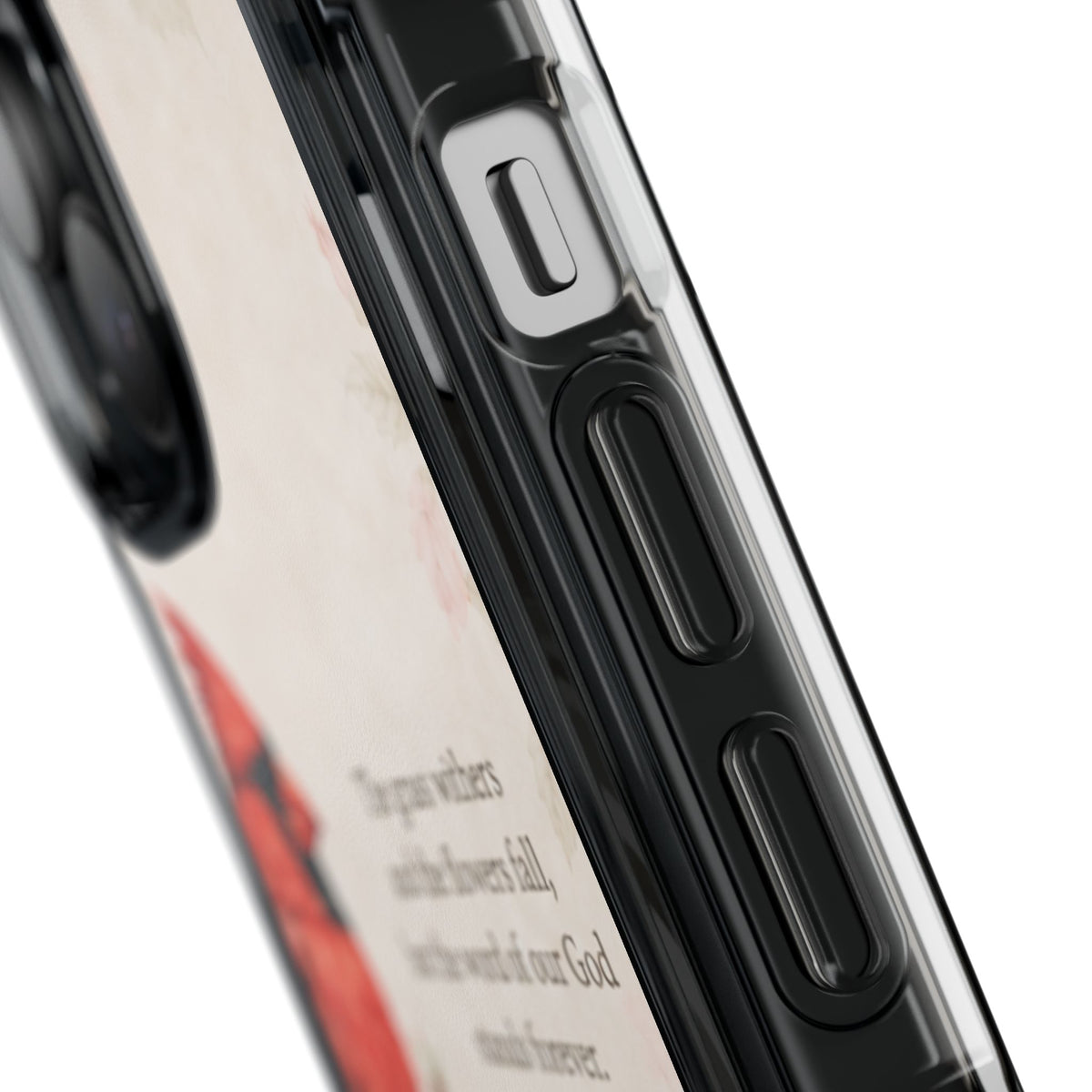 Clear Magnetic Phone Case — Cardinal Scene Isiah 40:8