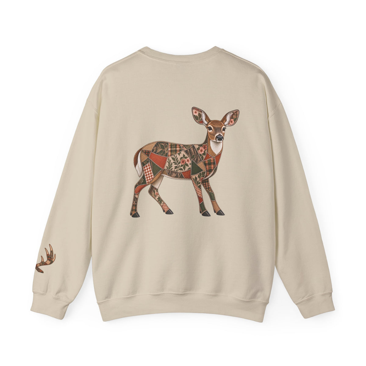 Copy of Faux Patchwork Doe Deer Shirt, Hunting Tee, Rustic Deer Hunter Gift