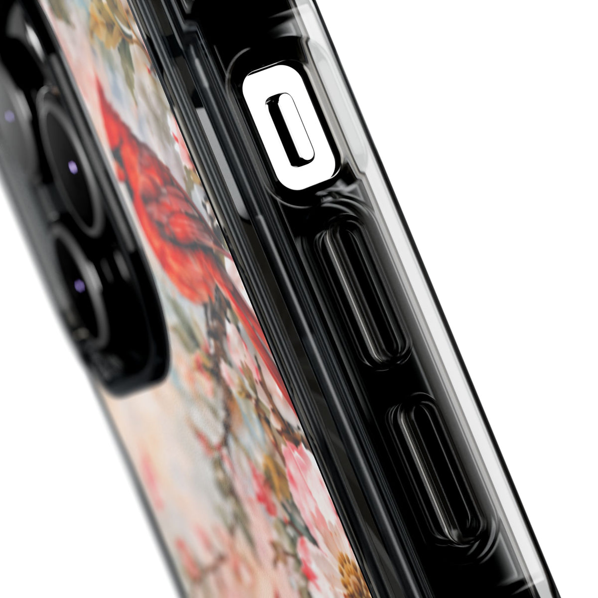Clear Magnetic Phone Case — Cardinal Flock Scene