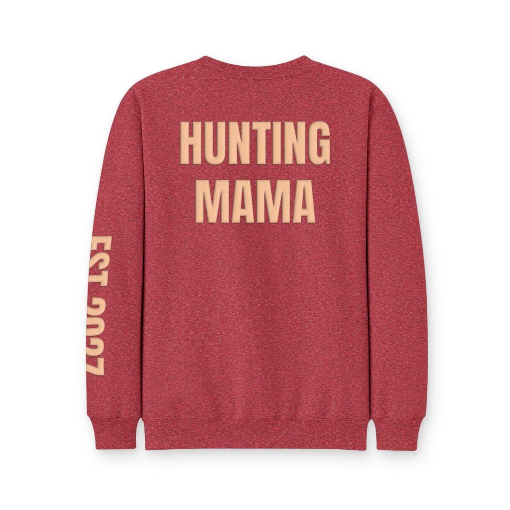 Personalized Hunting Mama Sweatshirt, Hunting Season Hits Different, Hunter Orange Puff Sweatshirt, Custom Hunting Mom Gift