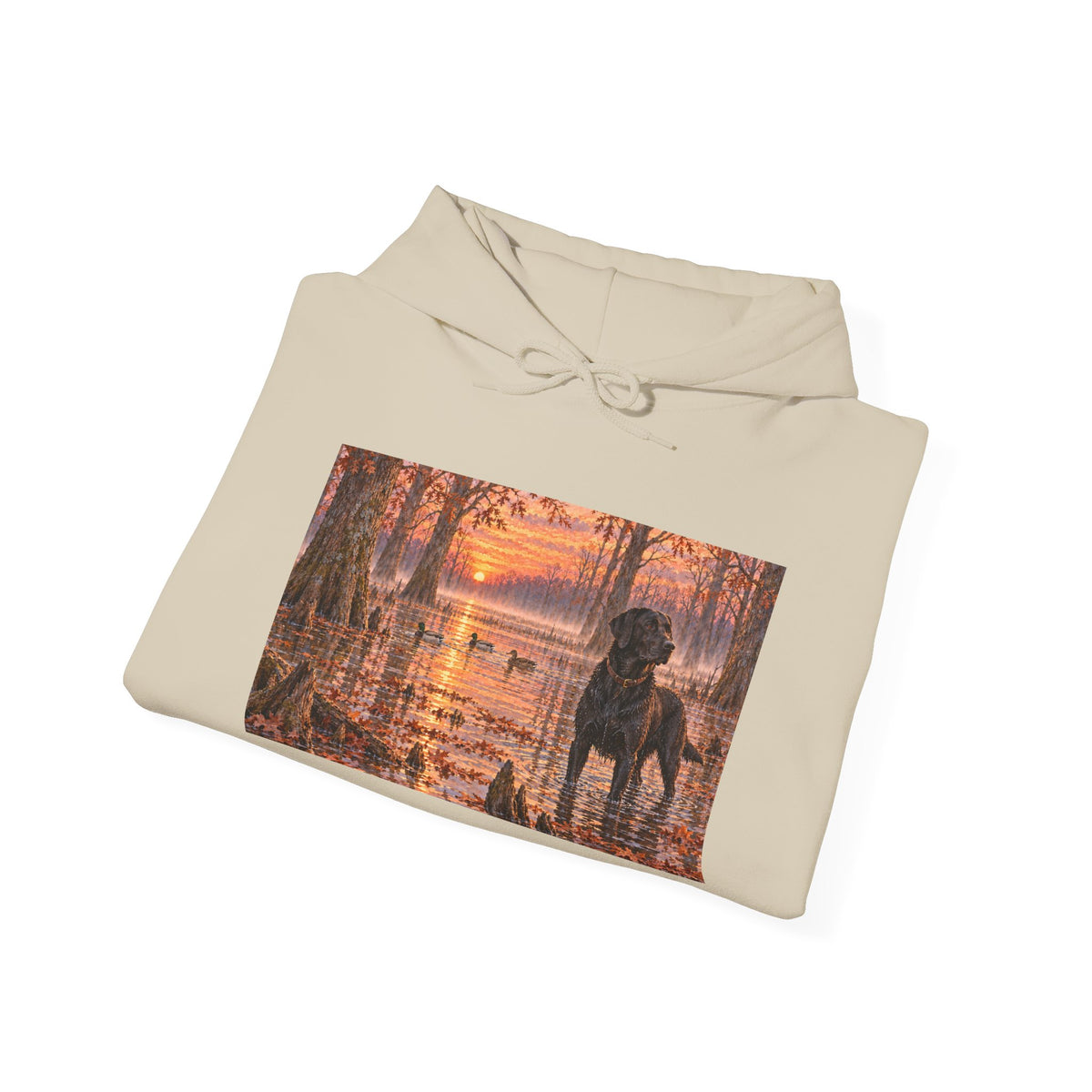 Hoodie — Autumn Sunset Moose Lake Graphic Pullover
