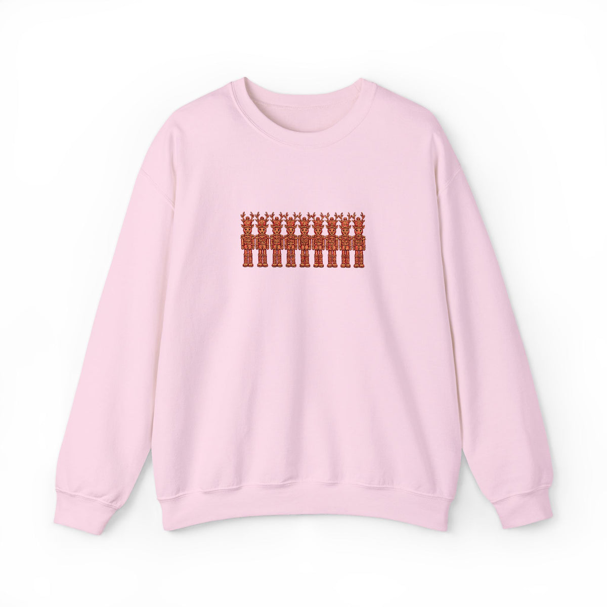 Dancing Nutcracker & Reindeer Embroidered Sweatshirt | Christmas Crewneck