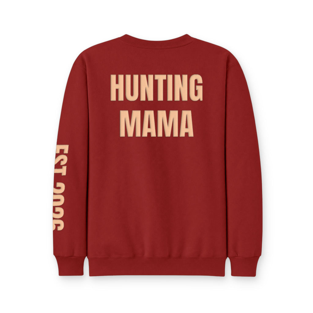 Personalized Hunting Mama Sweatshirt, Raising Them Wild, Hunter Orange Puff Sweatshirt, Custom Hunting Mom Gift