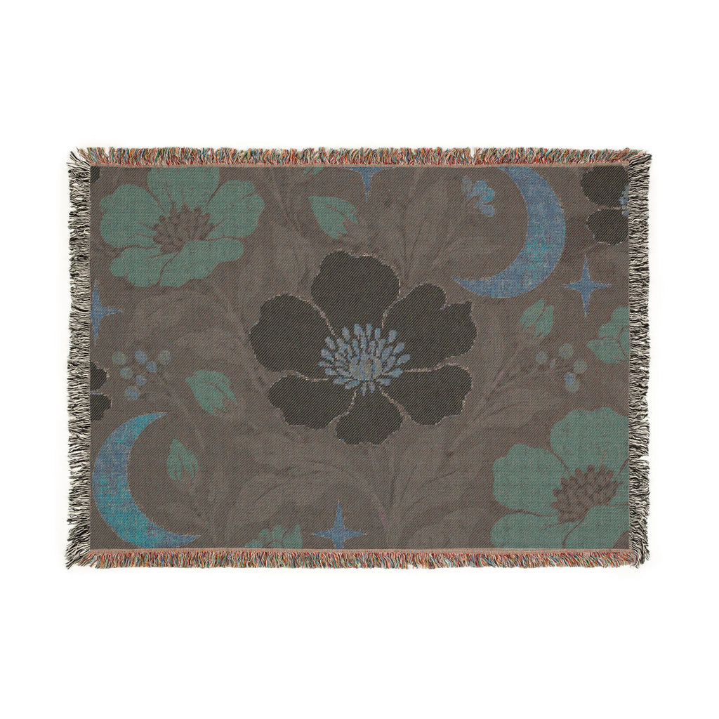 Boho Geometric Woven Blanket — Retro Floral Tile Soft Throw