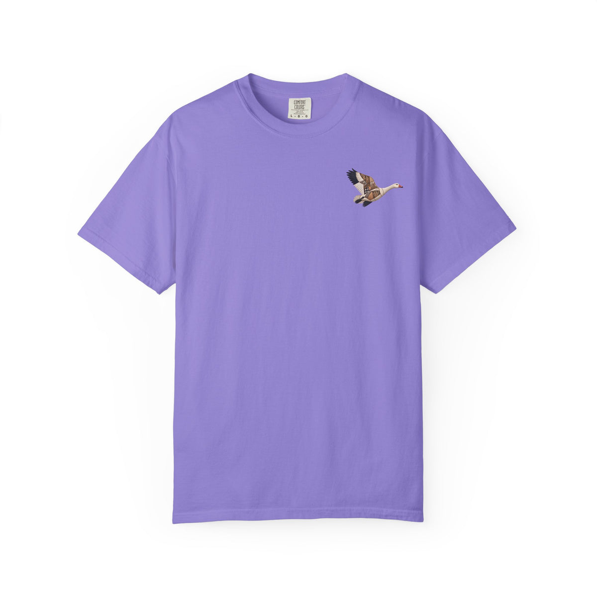 Faux Patchwork Snow Goose Shirt, Snow Geese Hunting T-Shirt, Arkansas Waterfowl Hunter Gift
