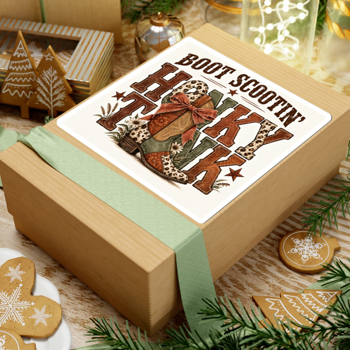 Boot Scootin' Cowboy Boot Sticker | Country Western decal