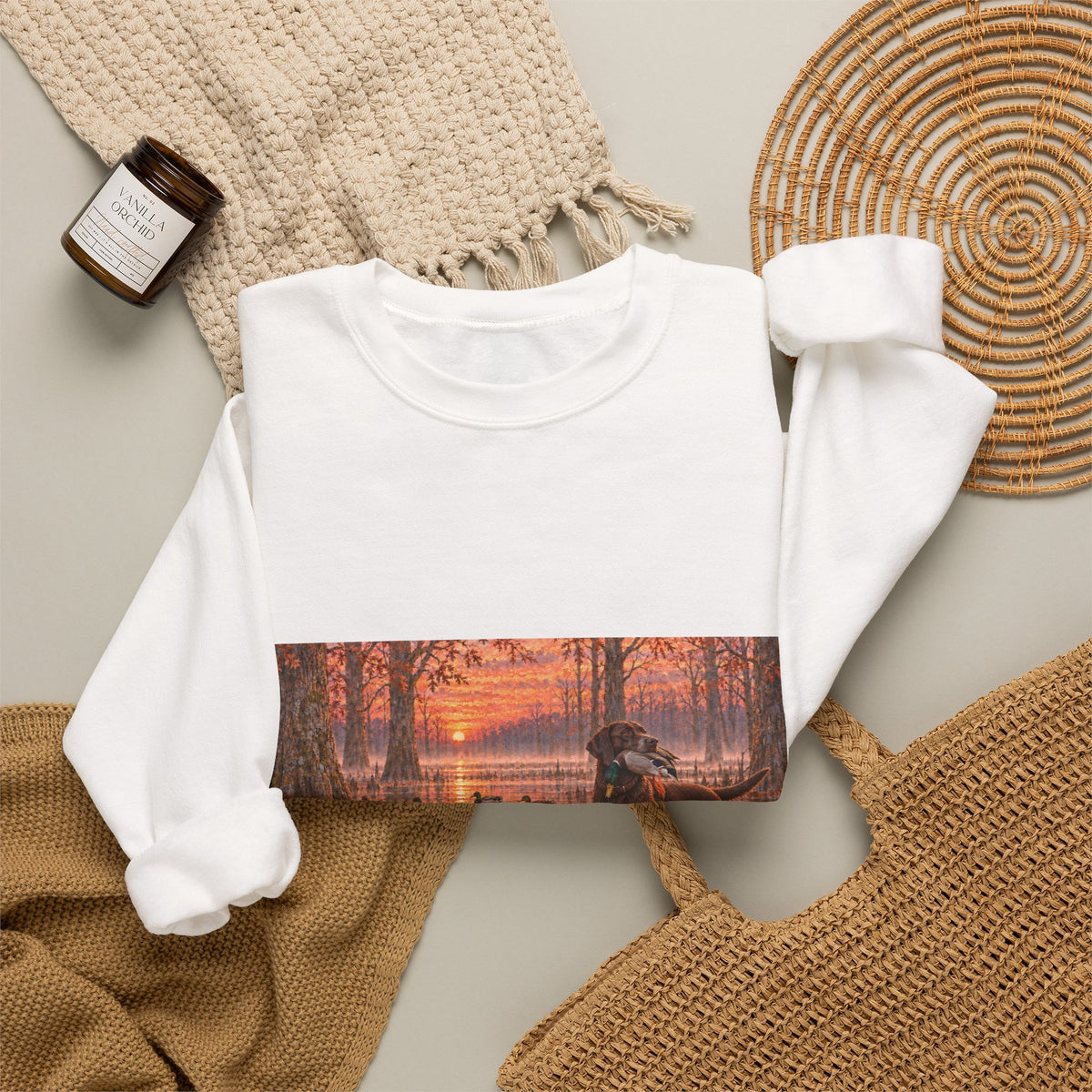 Moose at Sunset Crewneck Sweatshirt