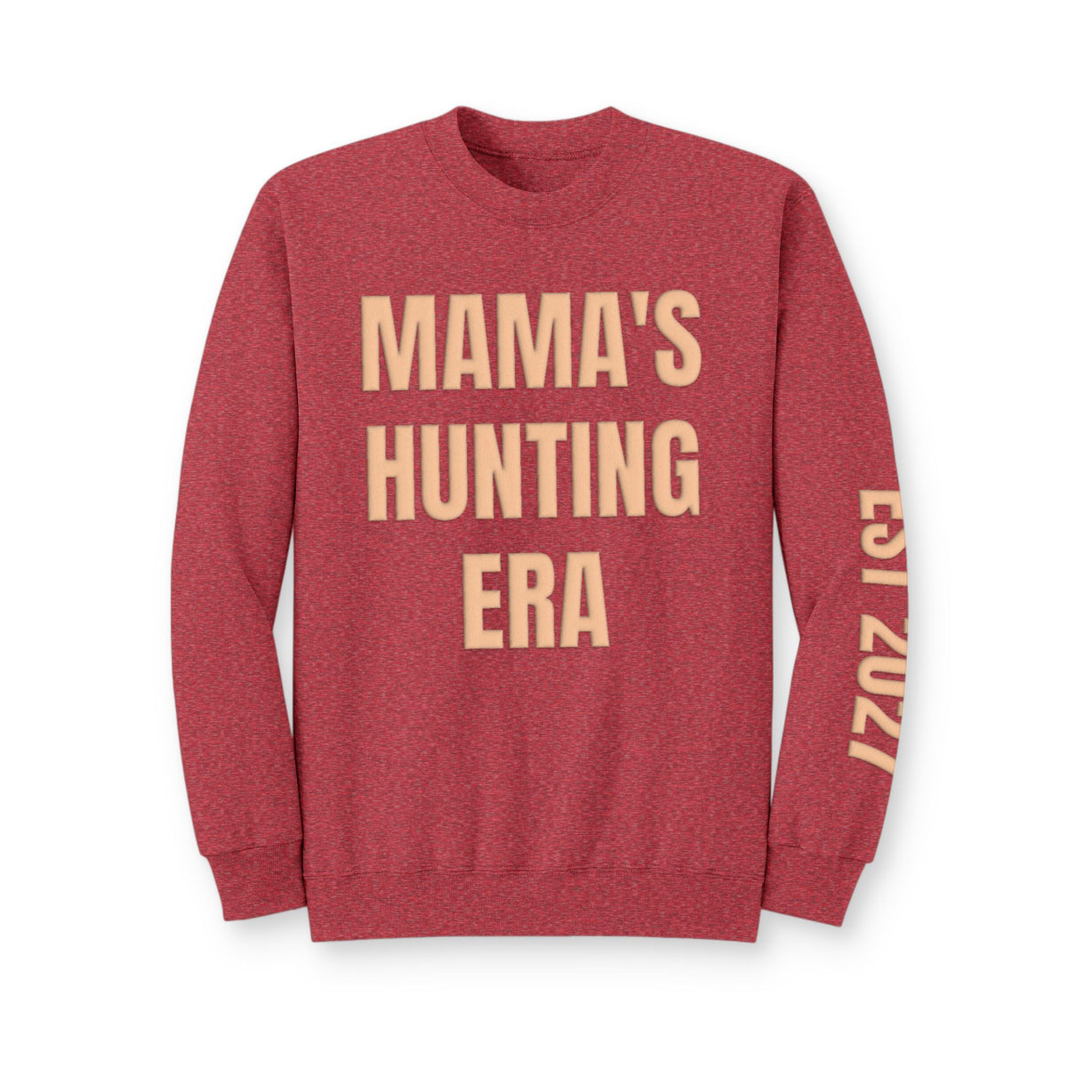 Personalized Hunting Mama Sweatshirt, Raising My Little Hunting Buddy Shirt, Hunter Orange Puff Sweatshirt, Custom Mom Hunting Gift