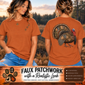Faux Patchwork Turkey Shirt, Turkey Hunting T-Shirt, Arkansas Waterfowl Hunter Gift