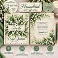 Personalized May Birth Flower Prayer Journal, Lily of the Valley Christian Journal with Name, May Birthday Gift for Her, Bible Verse Journal