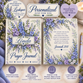 Personalized July Birth Flower Prayer Journal, Larkspur Christian Journal, Jeremiah 29:11 Notebook, Birthday Gift for Her, Faith Journal