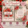Personalized August Birth Flower Prayer Journal, Poppy Christian Journal, Jeremiah 29:11 Notebook, Personalized Faith Gift for Women, Bible Study Journal