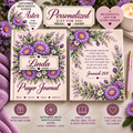 Personalized September Birth Flower Prayer Journal, Aster Christian Journal, Jeremiah 29:11 Notebook, Personalized Faith Gift for Women, Prayer Journal
