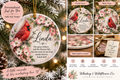 Personalized Cardinal Dogwood Ornament, Pink Floral Christmas Ornament, Isaiah 40:8 Christian Gift, Custom Name Memorial Keepsake