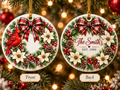 Personalized Christmas Ornament, Custom Name Family Keepsake, Holiday Wreath Ornament, Christmas Gift for Family, Friends or Memorial