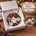 Personalized Christmas Ornament, Custom Name Family Keepsake, Holiday Wreath Ornament, Christmas Gift for Family, Friends or Memorial