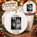 Personalized Christmas Ornament, Custom Name Family Keepsake, Holiday Wreath Ornament, Christmas Gift for Family, Friends or Memorial