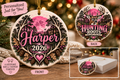 Personalized Hunting Roots Deer Ornament, Pink Whitetail Christmas Keepsake, Custom Name 2026 Hunter Gift