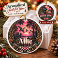 Personalized Pink Duck Hunter Ornament, Custom Name 2026 Christmas Keepsake, Hunting Roots Gift