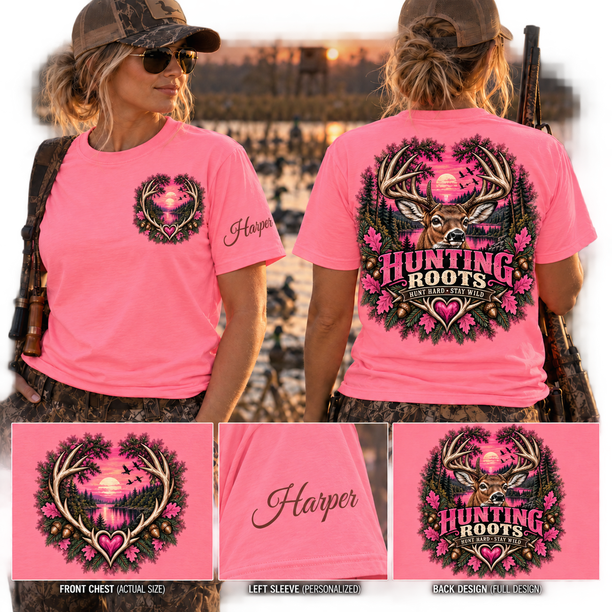 Deer Hunting Pink Shirt, Hunting Tails Tee, Deer Hunting T-Shirt, Deer Hunter Gift, Deer Season Shirt, Hunting Camp Shirt, Pink Safety Shirt