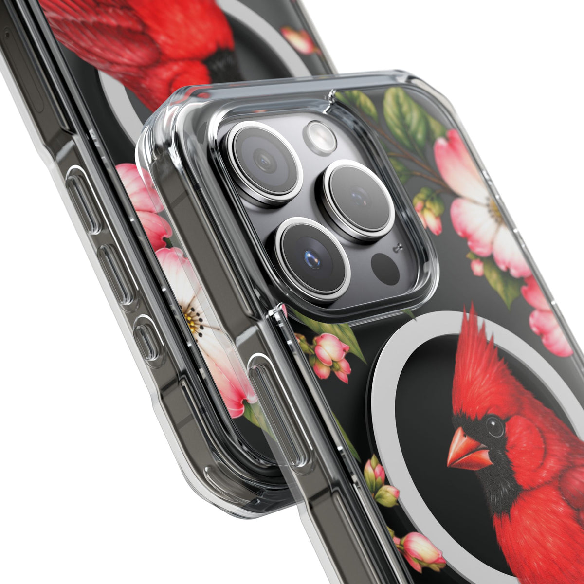 Clear Magnetic Phone Case — Cardinal Scene
