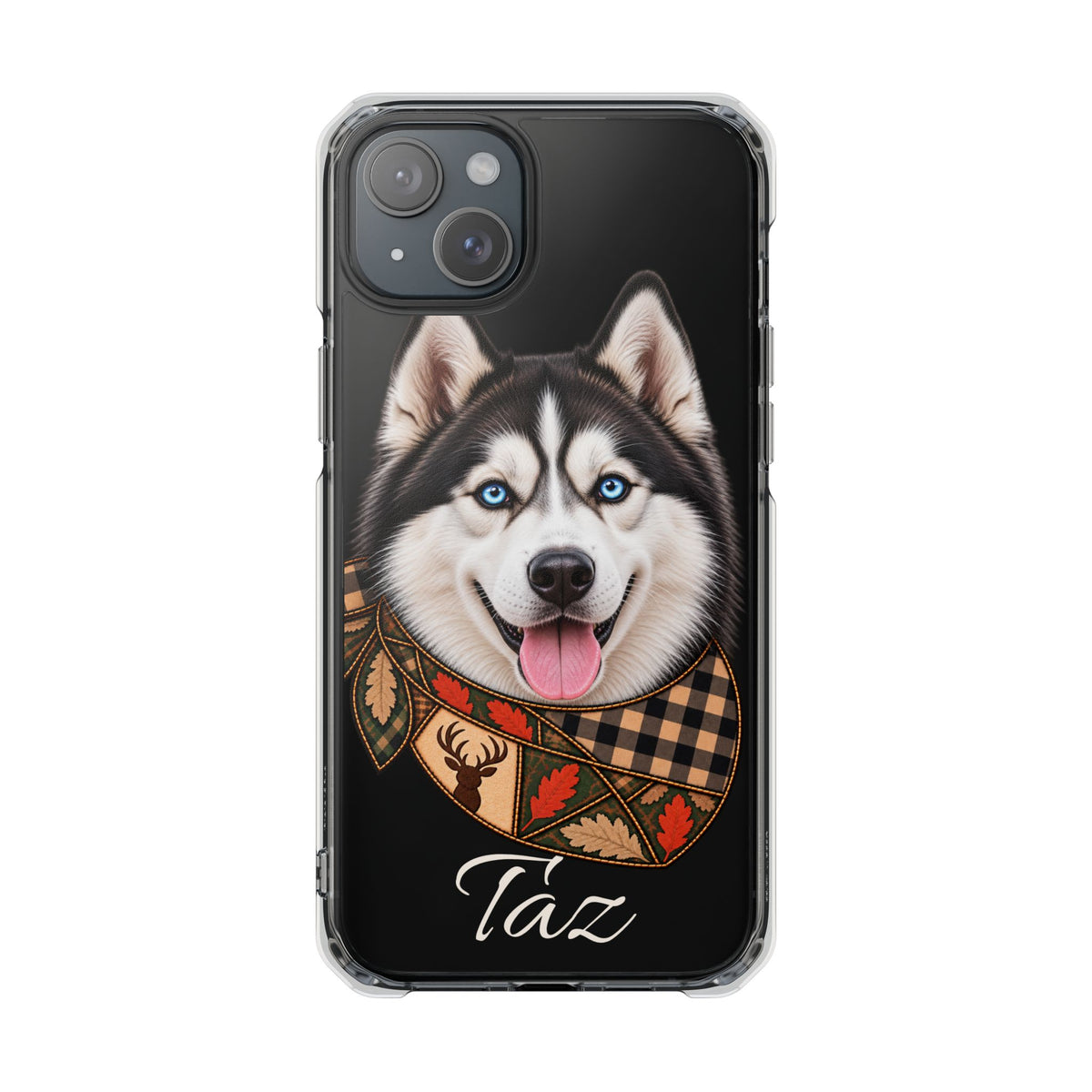 Clear Magnetic Phone Case — Huskey Dog Personalized