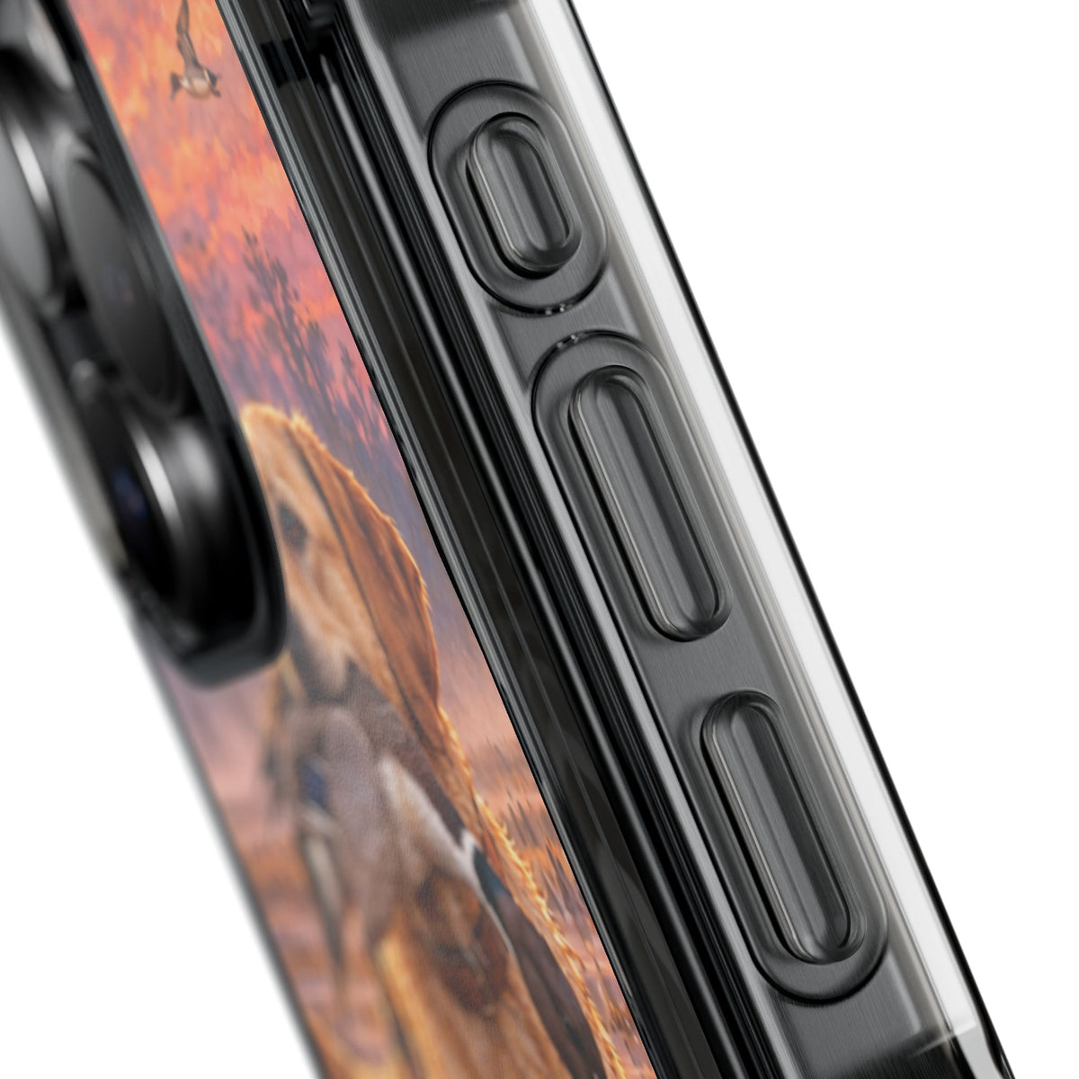 Clear Magnetic Phone Case — Lab with Duck swamp