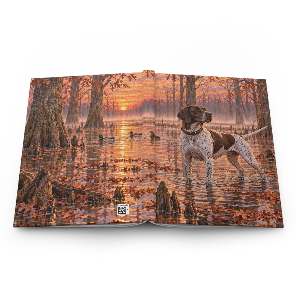 Dogs Personalized Hardcover Journal — Lined Notebook Bird Pointer Dog