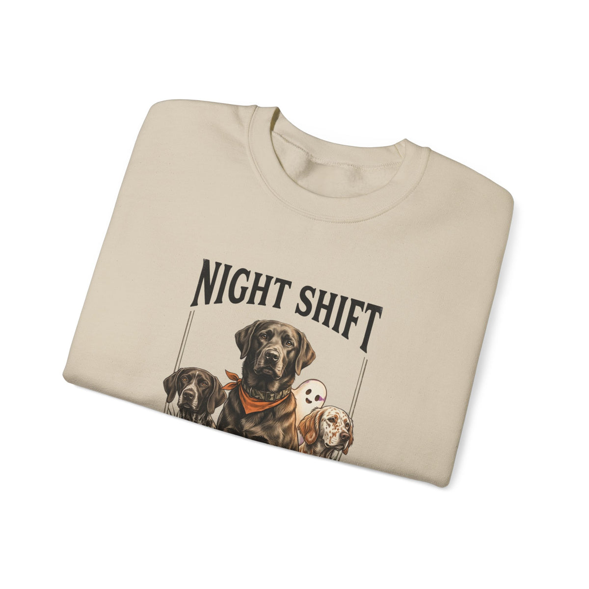 Night Shift Duck Dog Sweatshirt | Spooky Hunting, Halloween Retriever