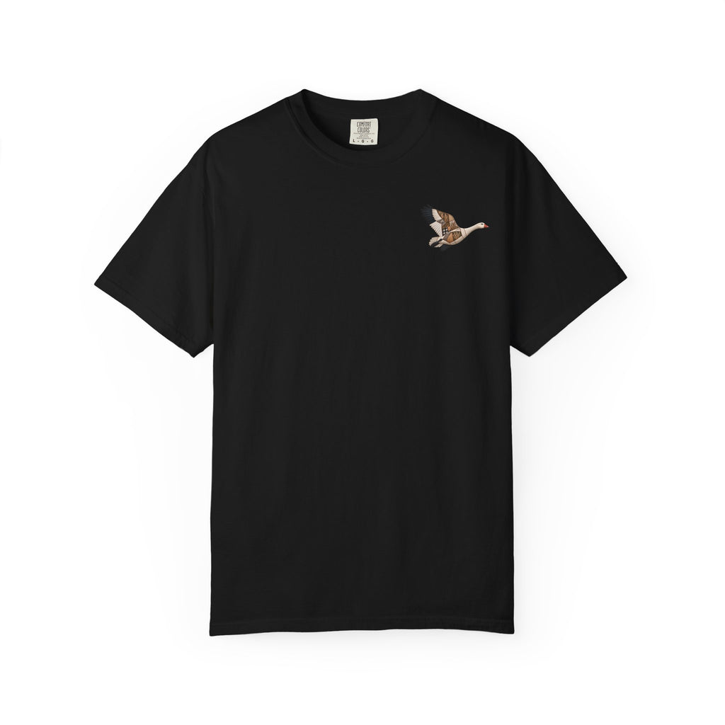 Faux Patchwork Snow Goose Shirt, Snow Geese Hunting T-Shirt, Arkansas Waterfowl Hunter Gift