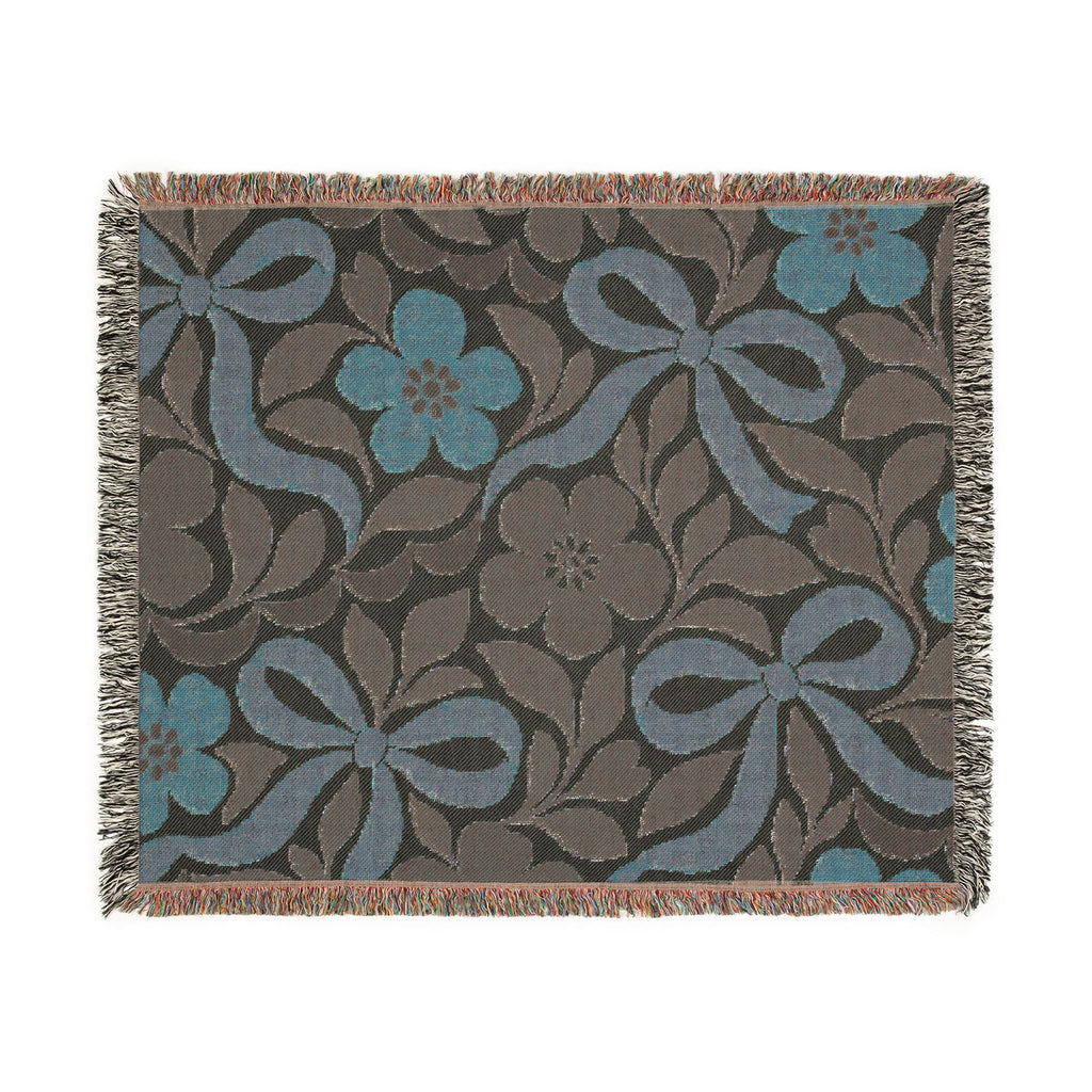 Floral Woven Soft Throw/Blanket — Vintage Botanical Throw