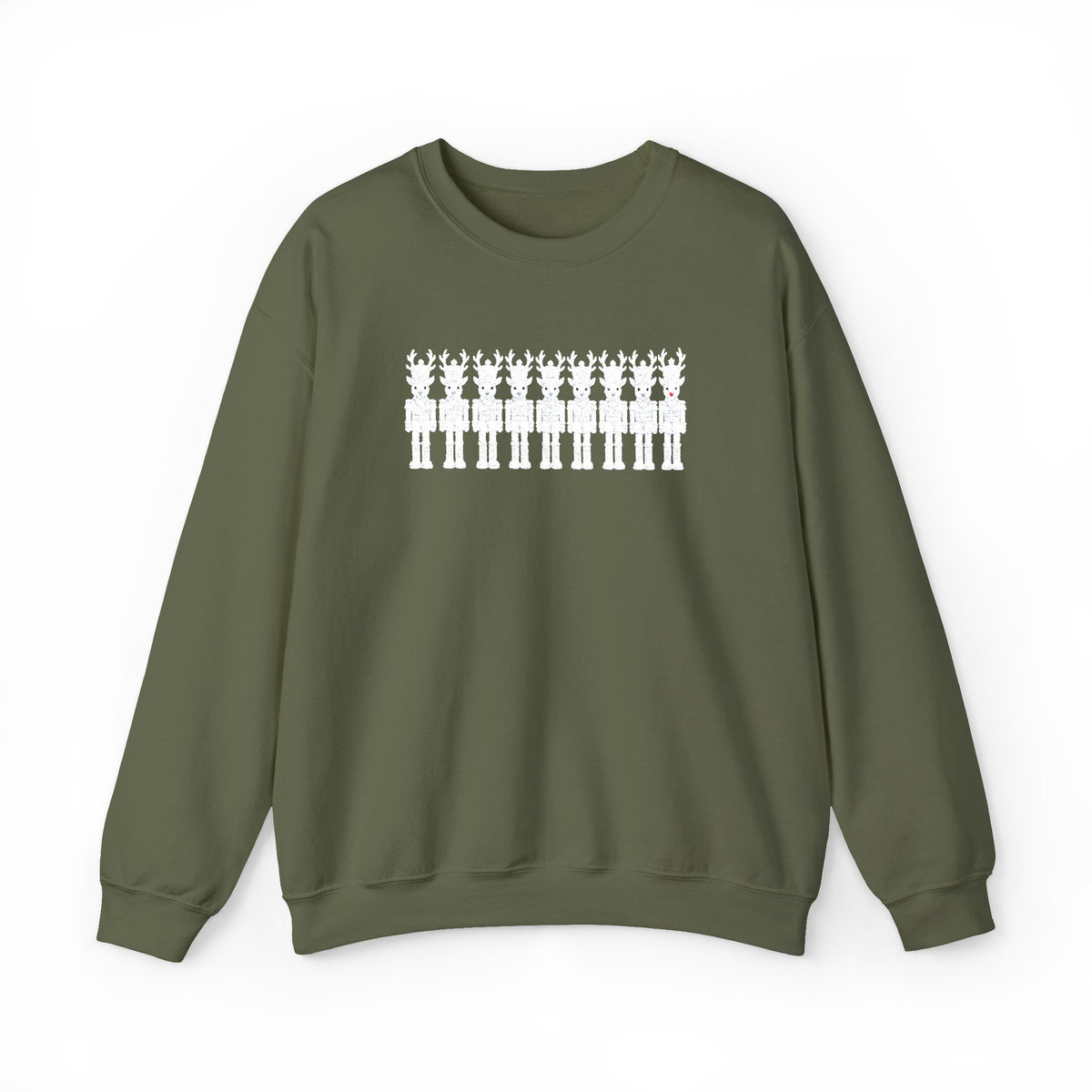 Nutcracker Reindeer Embroidered Sweatshirt | Christmas Crewneck