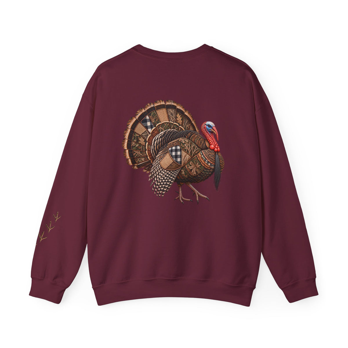 Faux Patchwork Turkey Shirt, Turkey Hunting Long Sleeve, Arkansas Waterfowl Hunter Gift