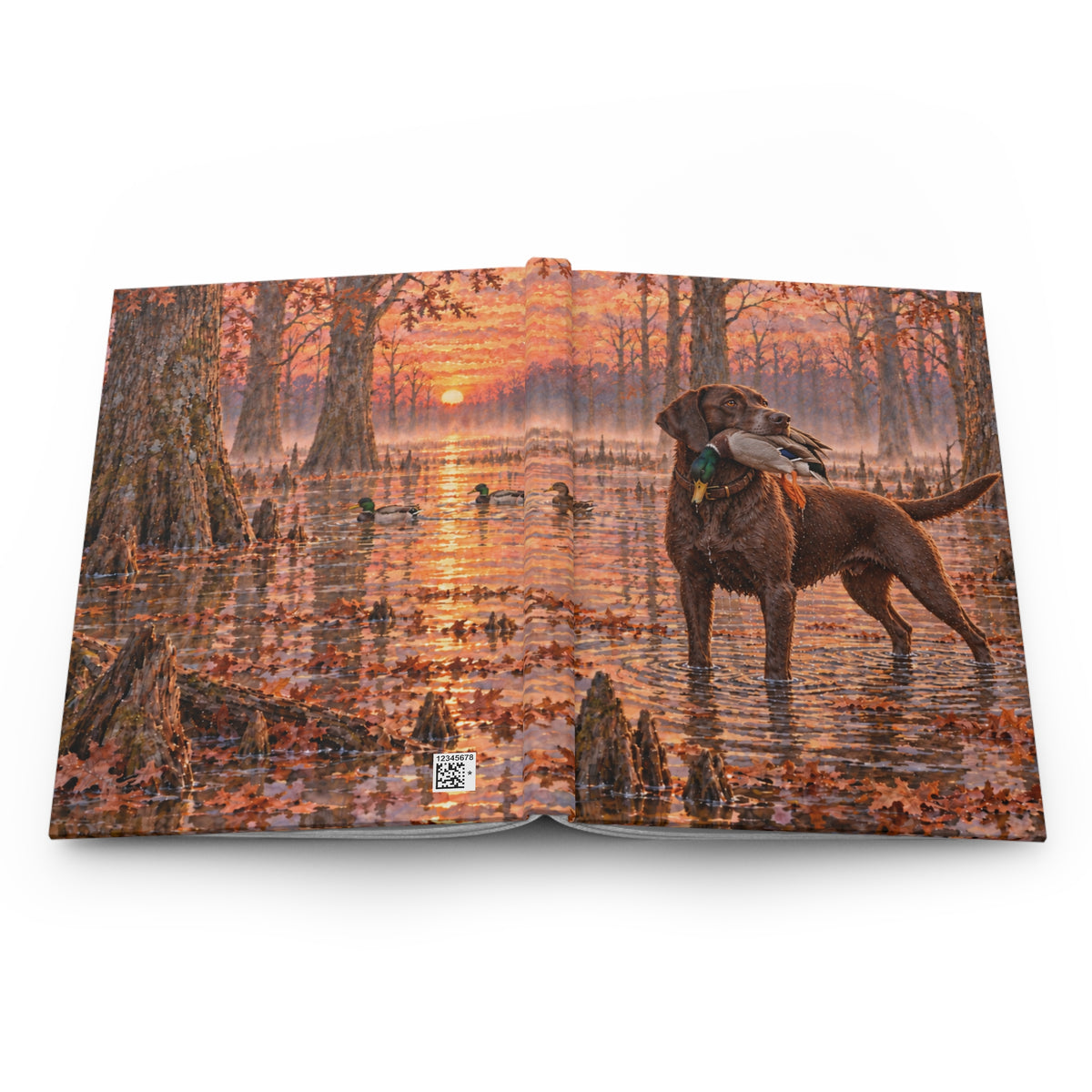 Labrador Journal — Autumn Swamp Sunset Hardcover Notebook