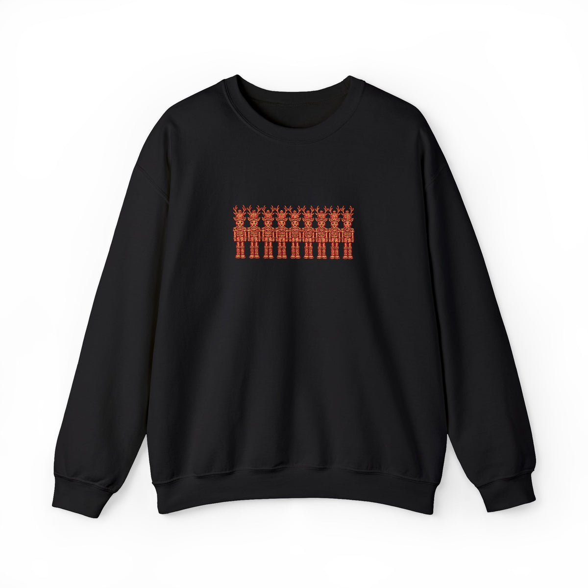 Dancing Nutcracker & Reindeer Embroidered Sweatshirt | Christmas Crewneck