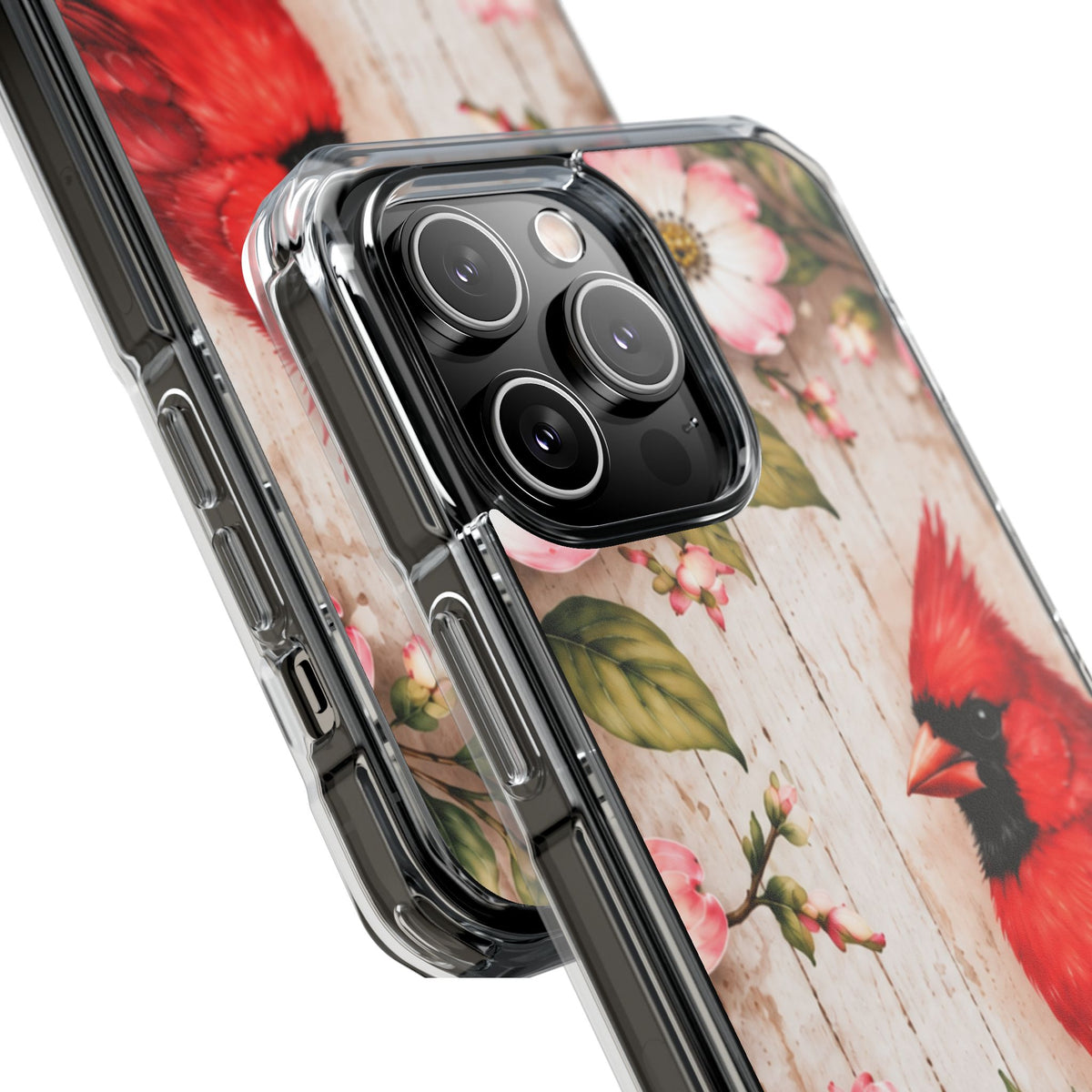 Clear Magnetic Phone Case Cardinal Scene